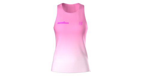 Débardeur Compressport Performance Ironman 2026 Rose/Blanc Femme