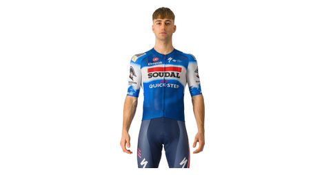 Maillot castelli climber's 4.0 soudal quick-step 2024 de manga corta azul