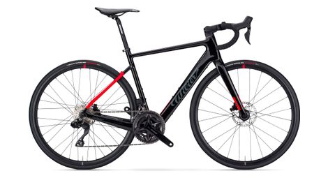 Bicicleta eléctrica de carretera Wilier Triestina Garda Hybrid Shimano 105 Di2 12S 250 Wh 700 mm Negro Rojo