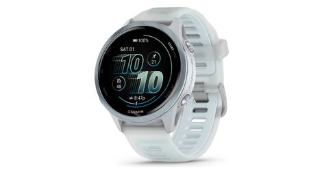 Montre GPS Garmin Forerunner 570 - 42 mm Bleu Ciel Aluminium Blanc