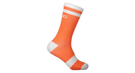 Calcetines poc lure mtb naranja/blanco 43-45