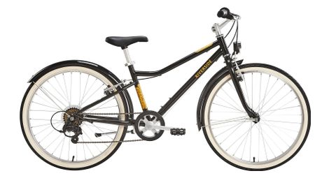 Vélo enfant riverside 500 24'' noir/jaune 9-12 ans