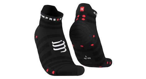 Coppia di calzini compressport pro racing v4.0 ultralight run low black