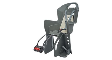 Porte bebe ar sur cadre Polisport koolah ff gris fonce coussin creme
