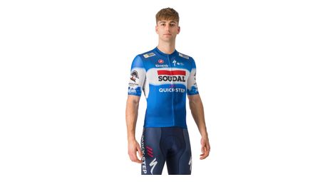 Maillot manches courtes castelli competizione 3 soudal quick step 2024 bleu