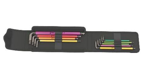 Jeu de clés wera mâles coudées hex-plus multi couleur