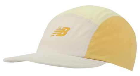 New balance 5 panel everyday trainer cap beige/yellow