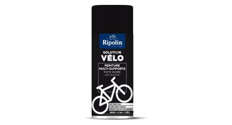 RIPOLIN - Solution Vélo - Aérosol Peinture - Sans Coulure - Finition Mate - Piste Noire - 400 ml