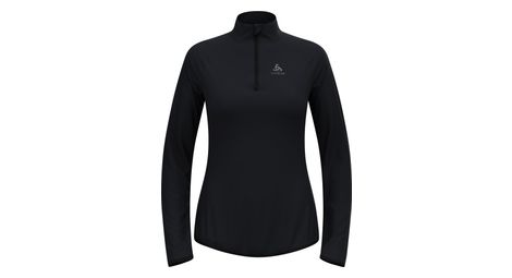 Maglia da running da donna odlo zeroweight warm 2.0 1/2 zip nero