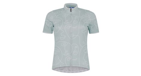 Maillot Manches Courtes Velo Rogelli Faces - Femme