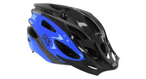 Casque velo adulte ges vtt rocket noir-bleu avec visiere et system quick lock (vendu en boite)