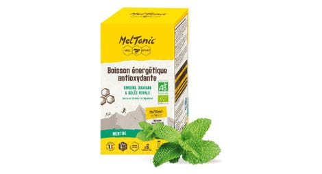 Envase de 6 bebidas energéticas antioxidantes meltonic bio menta 6x35g