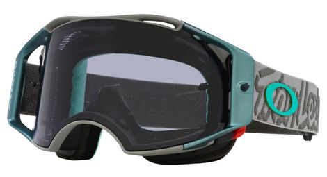 Oakley airbrake mtb x troy lee designs grün/gläser light grey/ref: oo7107-24