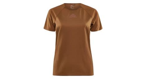 Camiseta de manga corta para mujer craft pro trail marrón