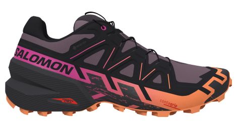 Salomon speedcross 6 gtx trail running women's shoes pink orange black 36