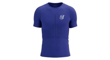 Maillot manches courtes compressport racing bleu