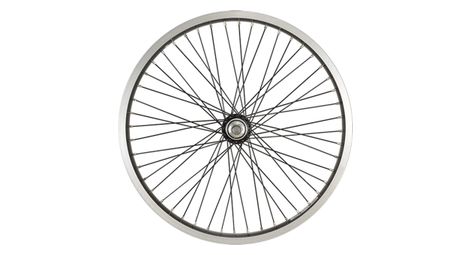 Roue bmx 20 ar ecrou axe plein jante noir as7x moyeu axe 10mm monovitesse 48t