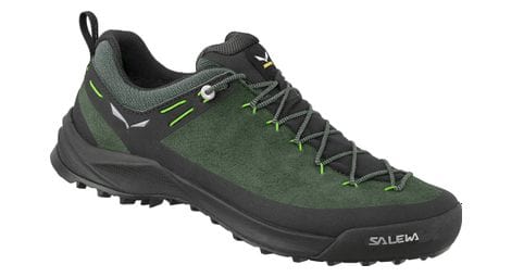 Salewa wildfire leather approach shoes green