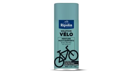 RIPOLIN - Solution Vélo - Aérosol Peinture - Sans Coulure - Finition Mate - Bleu Rétro - 400 ml