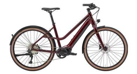 Kona ecoco dl bicicletta elettrica da città shimano deore 10s 500 wh 27.5'' rosso pinot nero m / 157-178 cm