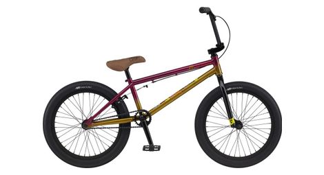 Bmx freestyle gt performer mercado 20,5'' paars / geel 2022