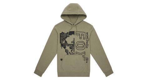 Sweat à capuche homme fox image skull vert