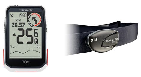 Compteur gps sigma rox 4.0 pack cardio blanc