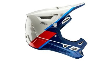 100% aircraft composite trigger full face helm white blue red