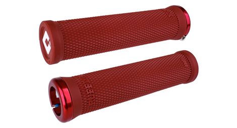 Paire de grips odi ruffian v2 1 135 mm rouge blanc