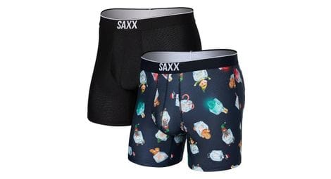 Saxx volt breath mesh holidays on ice boxer 2 pack negro s
