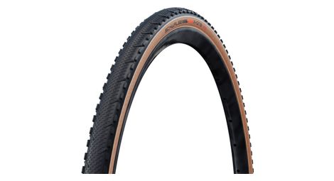 Pneu cyclocross schwalbe x-one rs 700 mm tubeless ready souple evo super race v-guard addix race e-25 flancs beiges