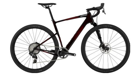 Bicicleta de gravilla Cannondale Topstone Carbon 1 Zurda Sram Force XPLR eTap AXS 12V 700 mm Roja