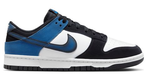 Chaussures nike sportswear dunk low retro nas noir blanc bleu
