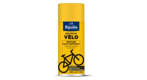 RIPOLIN - Solution Vélo - Aérosol Peinture - Sans Coulure - Finition Mate - Maillot Jaune - 400 ml