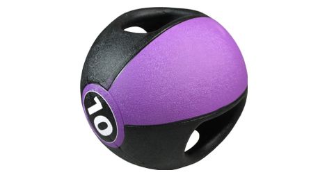 Pure2improve ballon medicinal avec poignees 10 kg violet