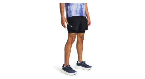 under armour launch 2 in 1 shorts 5inch black men s