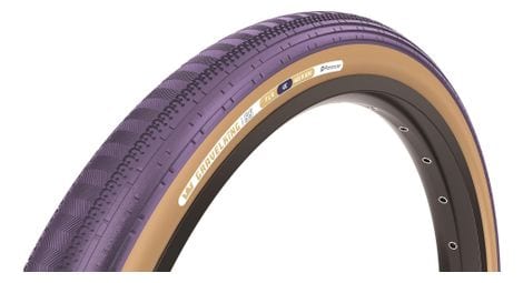 Pneu gravel panaracer gravelking semislick limited color edition 700 mm tubeless ready souple zsg gravel compound beadlock tufftex violet flancs beiges