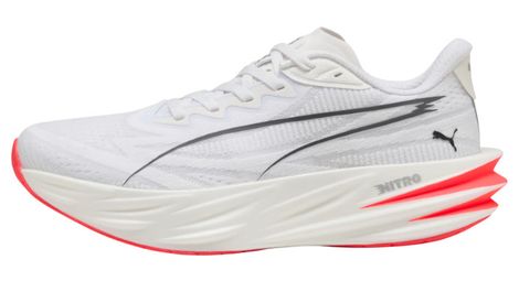 Zapatillas de running Puma Deviate Pure Nitro blancas/rojas para mujer