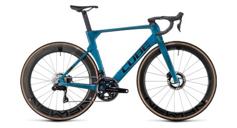 Cube litening aero c:68x slt rennrad shimano dura-ace di2 12s 700 mm prizm blue teal 2024