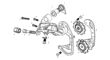 Vite di tensionamento n 4 rosso nuovo deragliatore sram arri re red22 / force22 / red 2013
