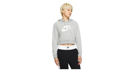 Nike sportswear essential dk grey/white women's hoodie