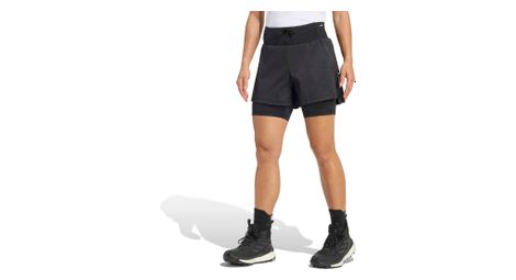 Pantalones cortos 2 en 1 adidas Terrex Xploric negros para mujer