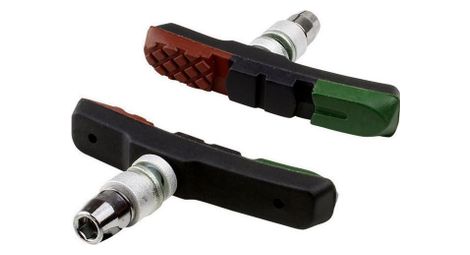 Patins frein monoblocs tricolores comp. Shimano XT/XTR 72 mm