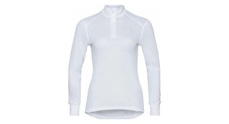 Sous-maillot manches longues femme odlo active warm eco zip blanc