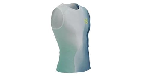 Debardeur compressport performance tank niagara bleu