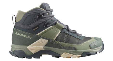 Salomon X Ultra 5 Mid GTX Outdoor-Schuhe Khaki/Rosa Damen