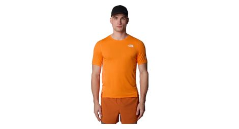 The north face summit high trail run orange men's technical t-shirt