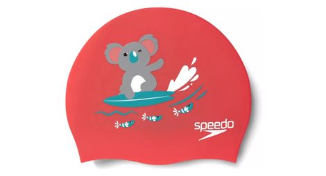 Gorro de natación speedo junior de silicona rosa estampado