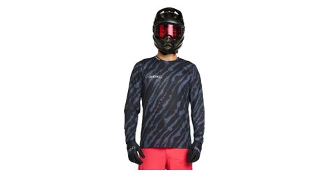 Maillot de manga larga dharco race jet stream gris/negro