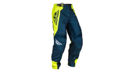 Pantalón fly racing fly f-16 azul marino / amarillo fluorescente / blanco